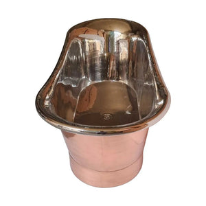 Coppersmith Creations Straight Base Copper Bathtub Nickel Inside 1700x690x710mm
