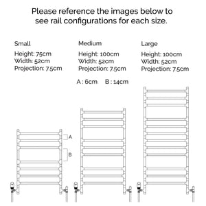 Heated Copper Towel Ladder Rail