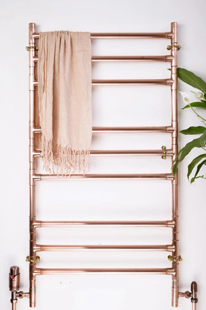 Heated Copper Towel Ladder Rail