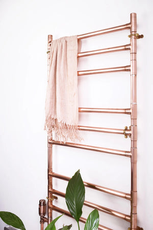 Heated Copper Towel Ladder Rail
